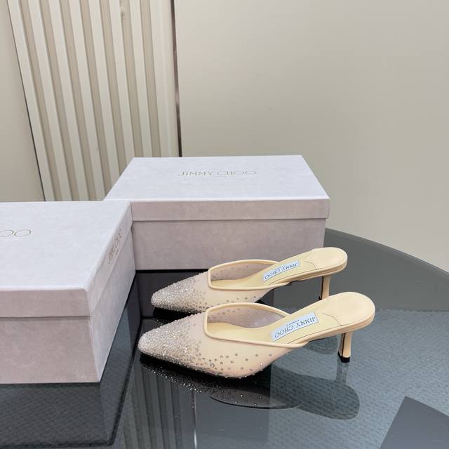 Factory Price Jimmy Choo | Jc Classic Crystal Mesh Fairy-Inspired Square-Toe Hig
