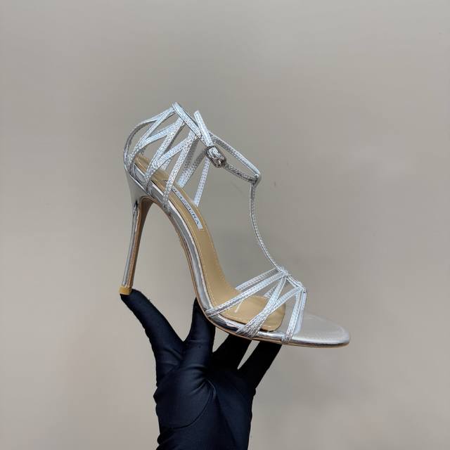 Aquazzura Large Pineapple Crystal High-Heeled Sandals. Super Elegant When Worn.