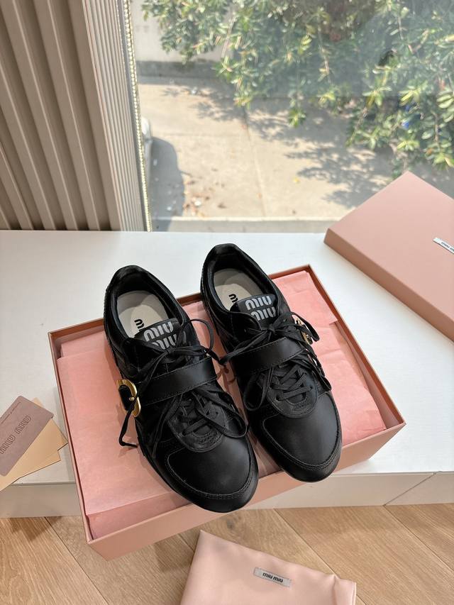 G027 As Seen, As Delivered. Miu Miu 25Ss Spring/Summer New Arrival. Round-Toe Lo