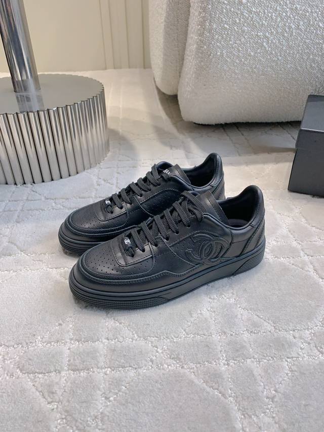 Factory Price P Chane* Classic White Sneakers Classic Black And White Colors, Ve