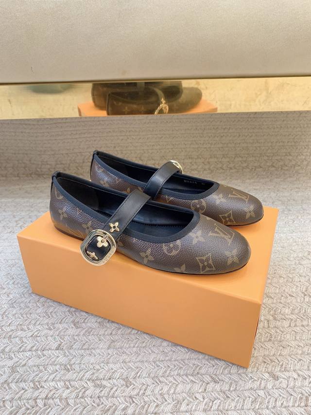 Louis Vitto*Ss25 New Model New Color Romy Series Flat Ballet Shoes Original Last