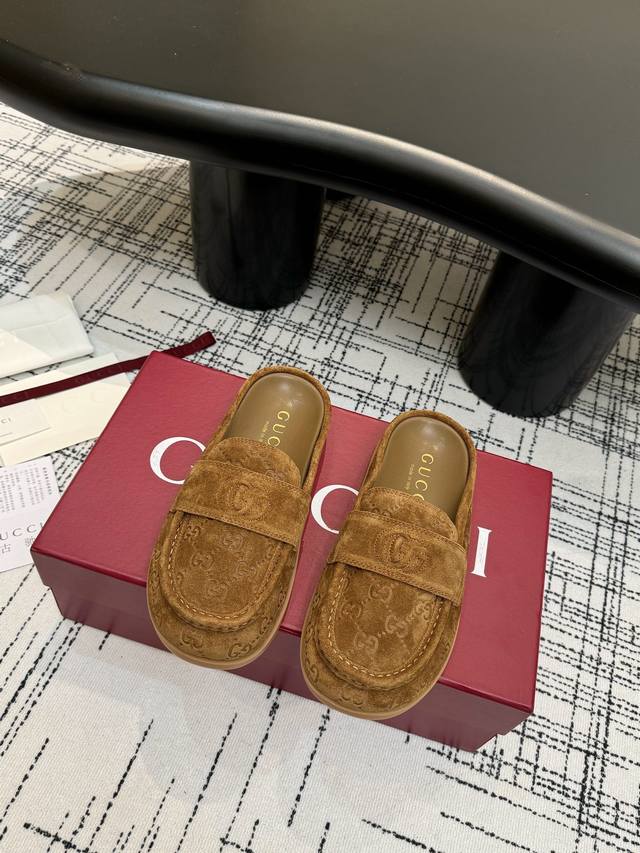 Factory Price Gg Early Spring Bestseller Mule Shoes! Slippers! Made In Italy Wit