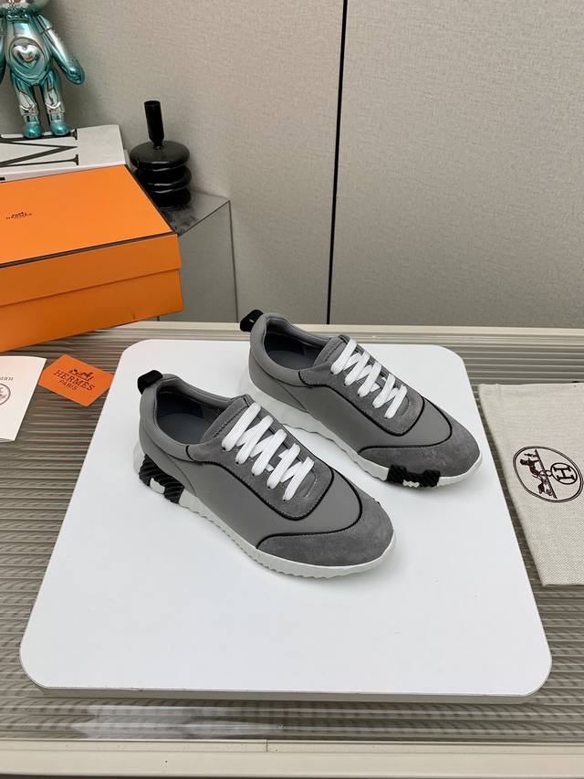 Factory-Direct High-End Version Hermes New Bouncing Couple's Sneakers The Most C