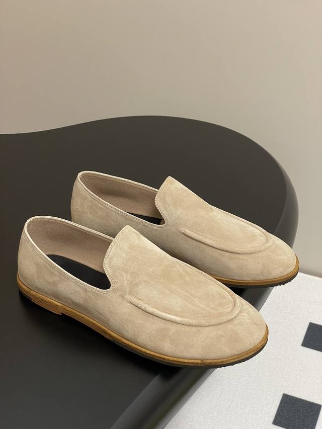 The Row 25S Early Spring New Arrival Neutral Retro Minimalist Slip-On Loafers Fl