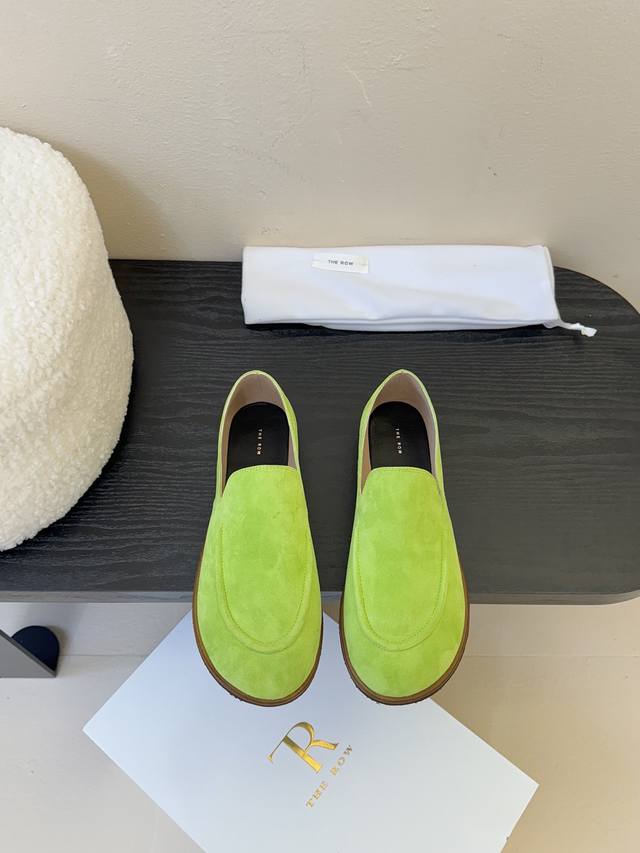 The Row New Arrival Neutral Retro Simple Loafer With Fringe! Square Toe Design E