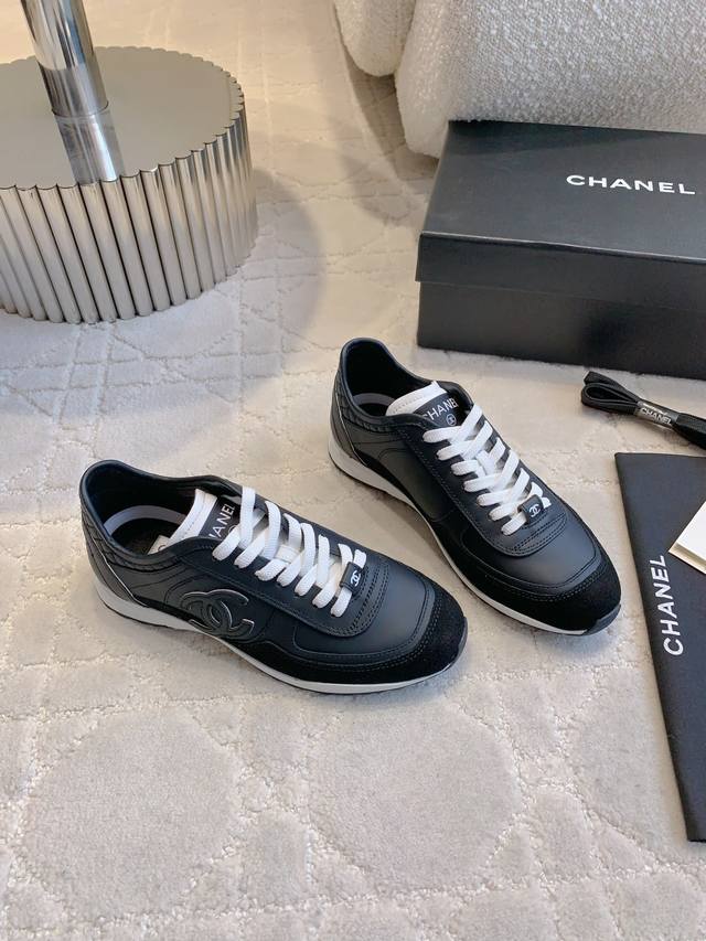 Women's, Men's, Unisex Chanel New Leather-Upper Sports Shoes Coco Girls Must-Hav