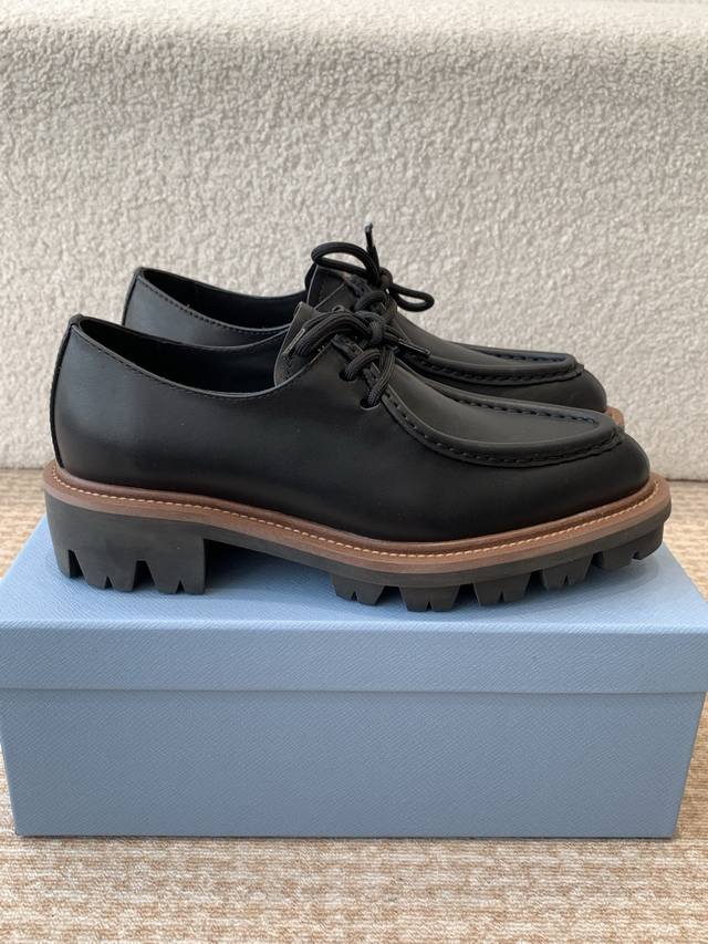 Prada 25 Prada Runway-Inspired Retro British-Style Fringe Half-Slip-On Shoes