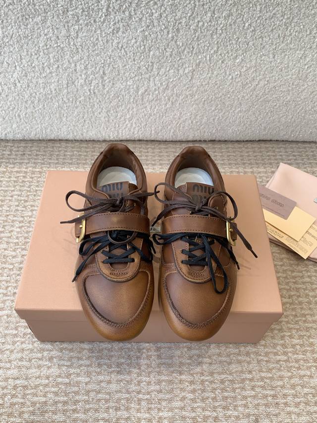 Miumiu Miu Miu 25Ss Early Spring New Arrival Runway Debut Slip-On Loafers Retro