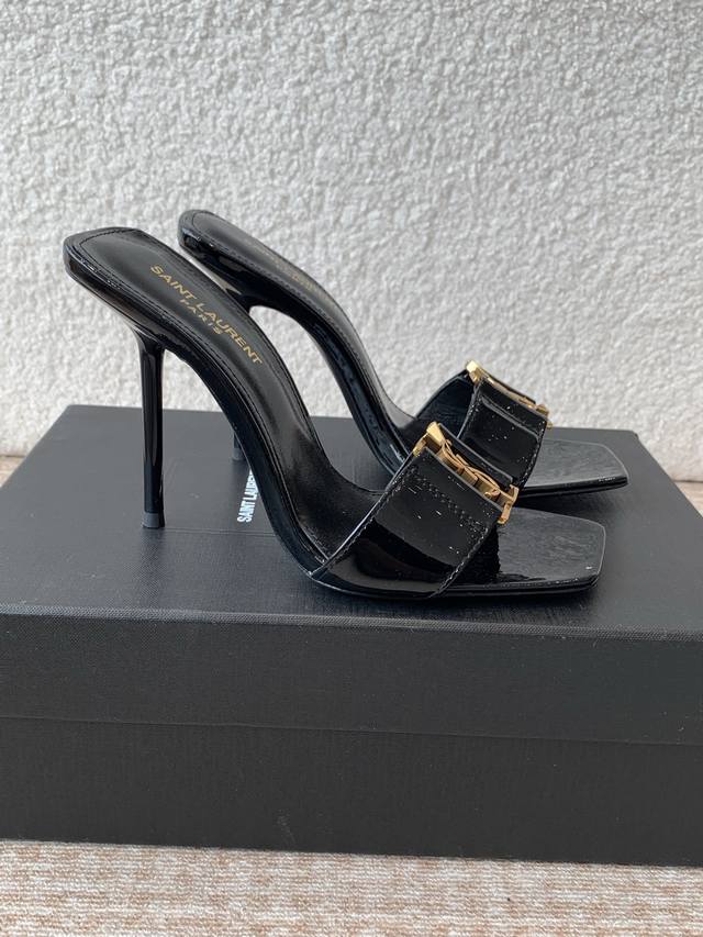 Classic Series Ysl Slippers. Custom-Grade Overseas Leather Paired With Zp Molded