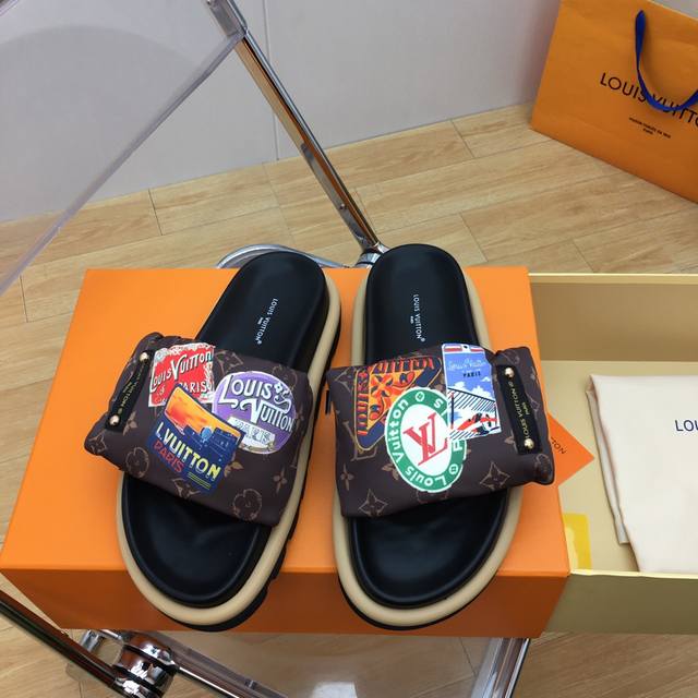 Lv Pillow Comfort Series Couple's Magic Tape Sandals Extremely Comfortable To We