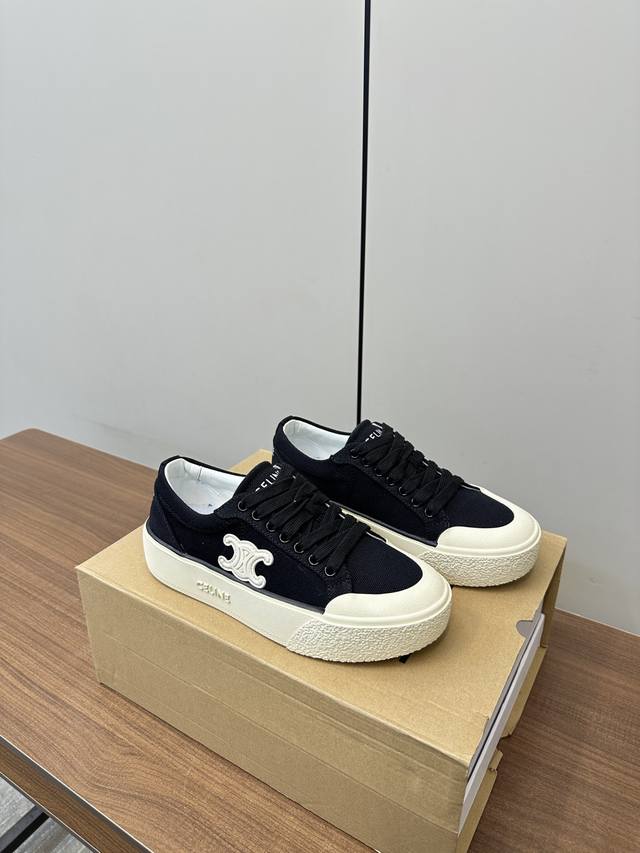 Celine | Celine 25S Latest Arc De Triomphe Canvas Shoes Casual Resort Flats, Tra
