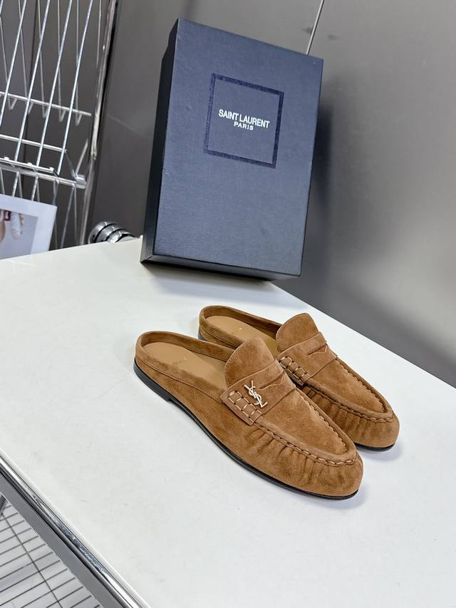 Saint Laurent Classic Loafer Half-Slip-On Leather Shoes, An Extremely Popular St