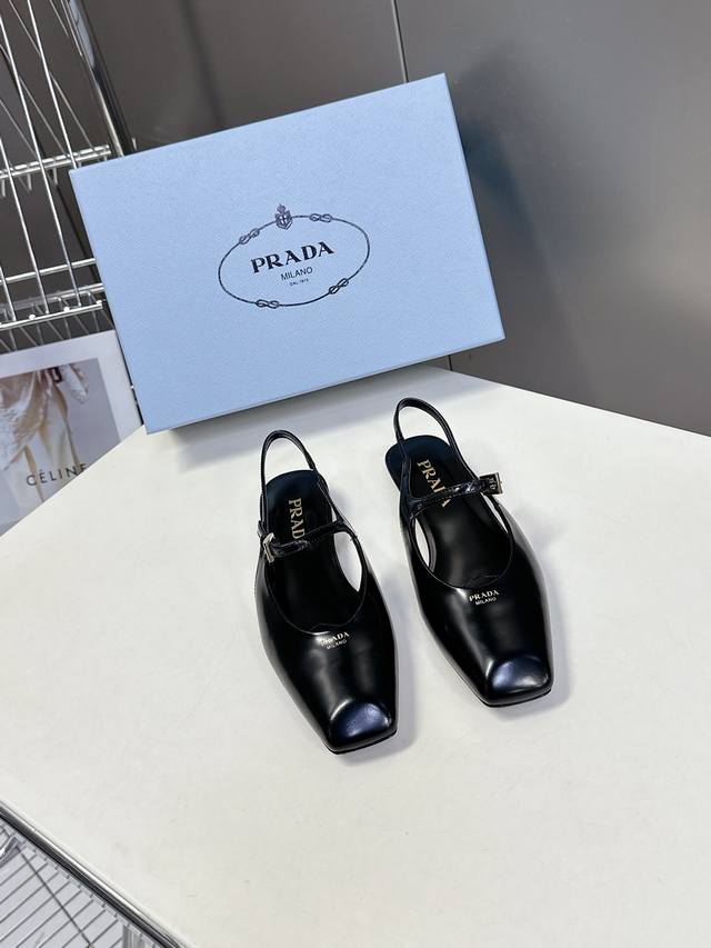 Prada Prada Spring/Summer New Arrival Stunning Square-Toe Heeled Shoes The Long-