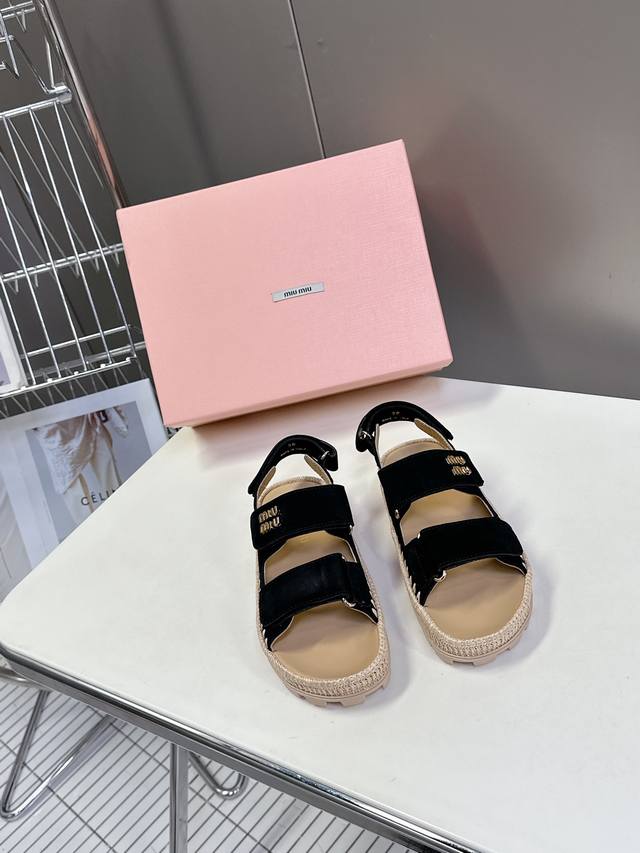 Miu Miu Spring/Summer Collection Thick-Soled Velcro Sandals Original Disassemble