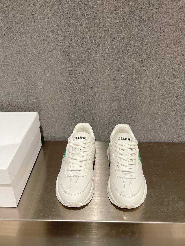 Special Price: Celine Classic White Sneakers, Timeless Design, Perfect For Urban