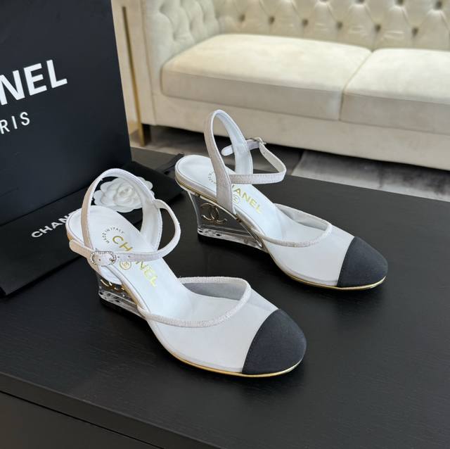 25Fw New Chanel Chanel Little Black Dress Runway-Inspired High-Heel Sandals With