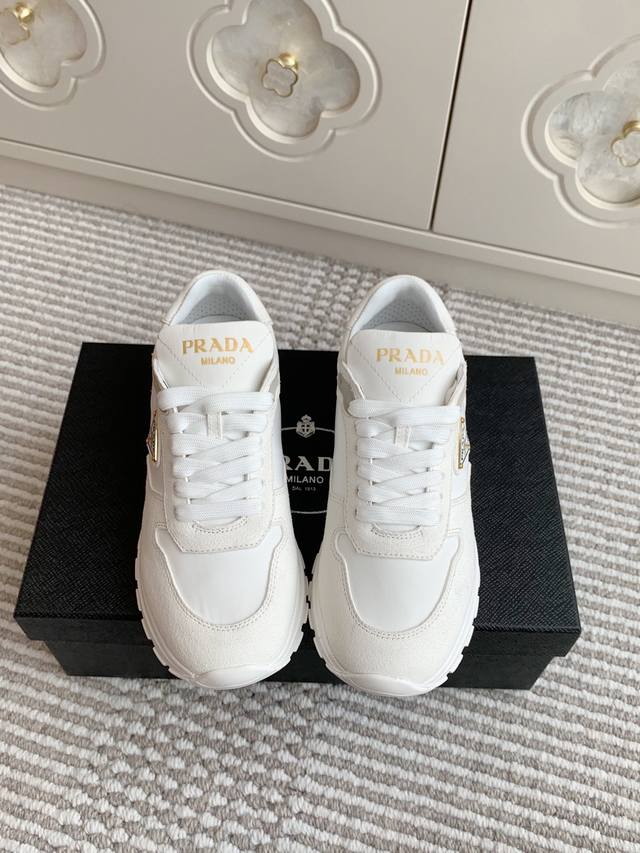 Prada Prada Triangle Logo Prax 01 Thick-Soled Sneakers Top-Quality Craftsmanship
