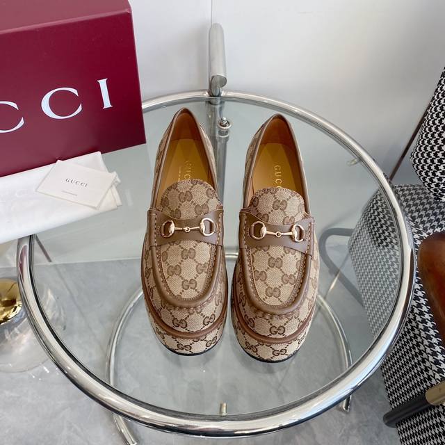 Wholesale Gucci New Arrival Gg Horsebit Thick Sole Loafer Top-Quality Original M