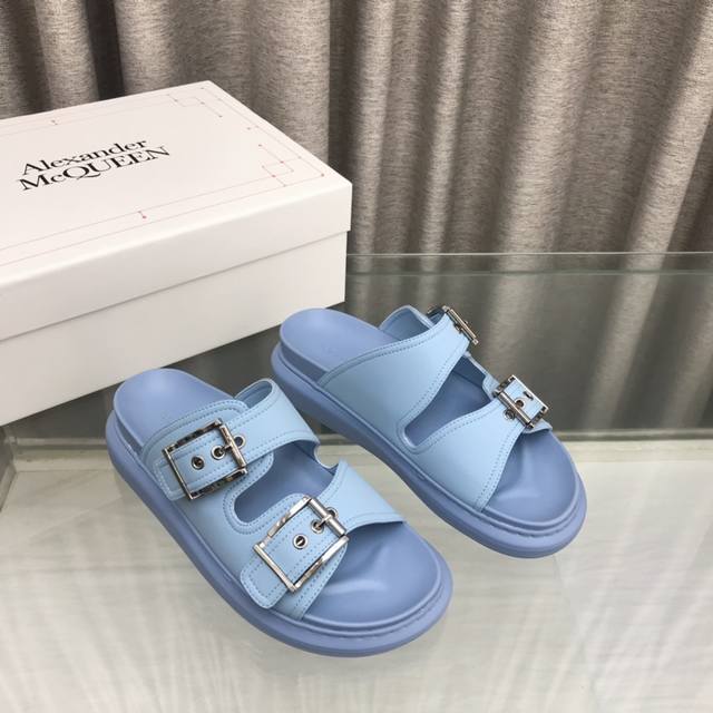 Alexander Mcqueen Leather-Upper Slippers Authentic Replica Custom Edition, Alexa