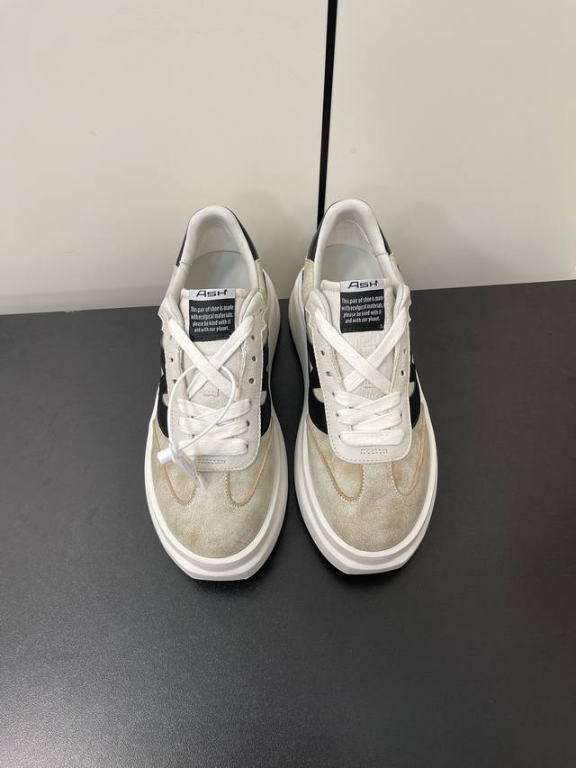 Ash New Instant Series Vintage-Inspired, Retro, Elevated White Sneakers, Casual,
