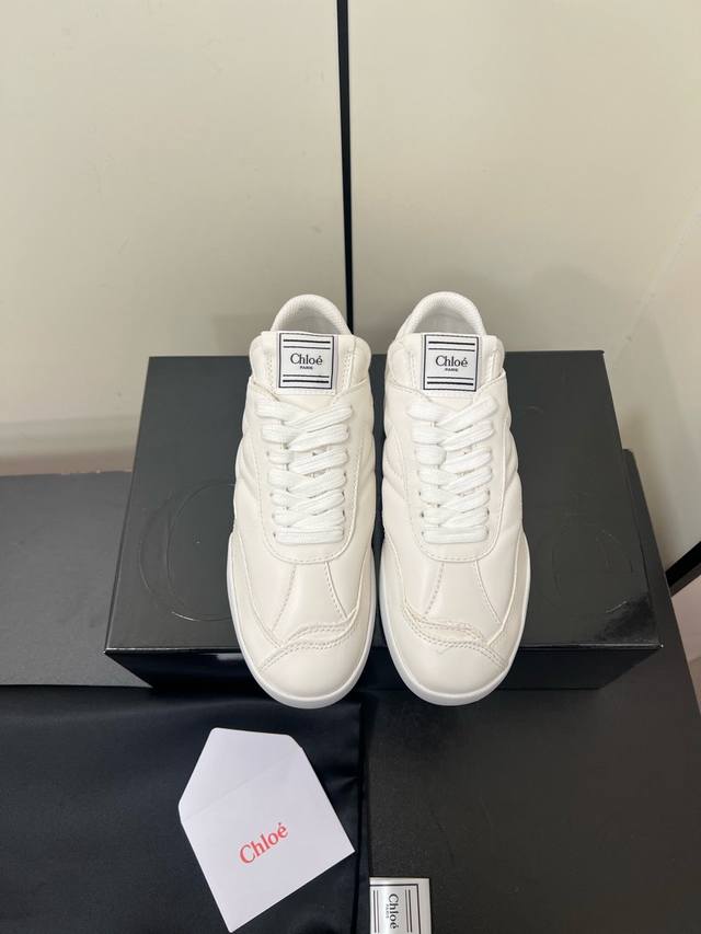 High-Top Canvas And Leather Chloe 25Ss Early Spring New Arrival, Training Shoes.