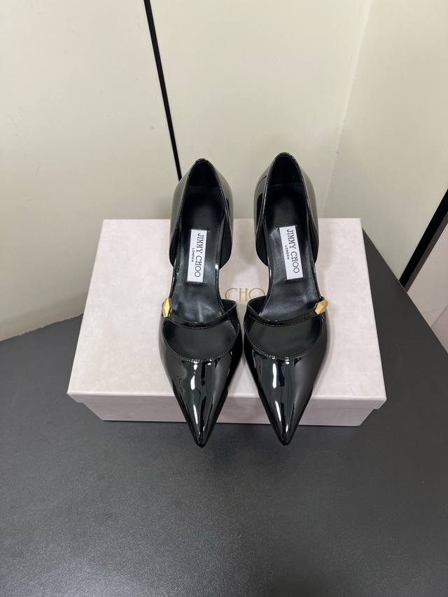 Jimmychoo New Arrival~ Jc 2025 Early Spring Pointed-Toe Stiletto Sandals, Featur