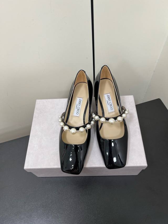 Jimmychoo New Arrival~ Jc 2025 Early Spring Square-Toe, Square-Heel Mary Jane Sh