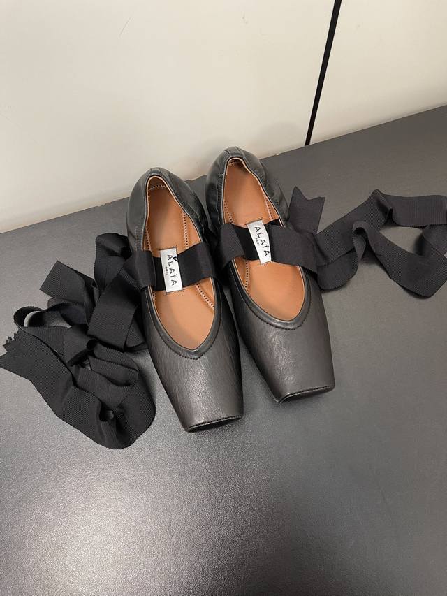 Alaia Alaia 24 New Racer-Strap Ballet Flats Authentic Purchase From The French L