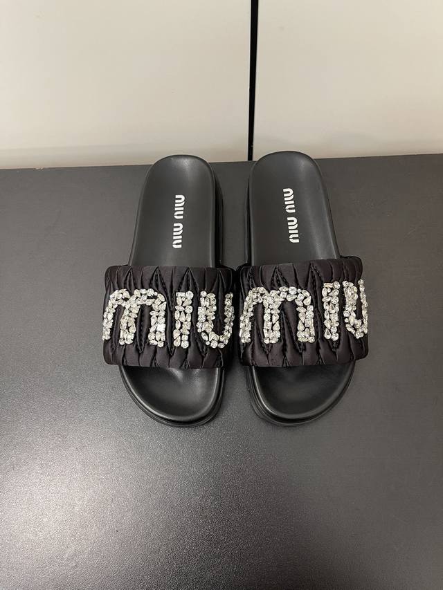 Platform Style Miu Miu Spring/Summer New Arrival - Exquisitely Crafted Diamond-S