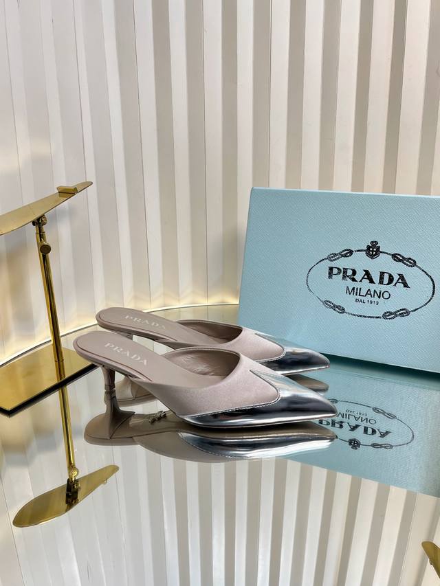 Pra*D Prada 2025 Vs Latest Runway Hit Fashion Single Shoes Series Pointed-Toe Lo