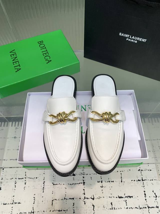 P, Bottega Venetabv Knotted Strap Accessory Loafer! Easy To Slip On And Stylish,