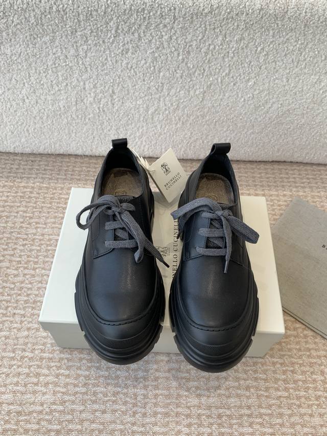 Bc 2025 New Loafer Series_Brunello Cucinelli Leather Suede Beaded Loafers Classi