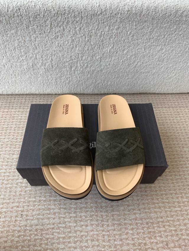 Zegna Zegna Xxx Series, Single-Strap Thick-Soled Vintage-Style Sandals Authentic