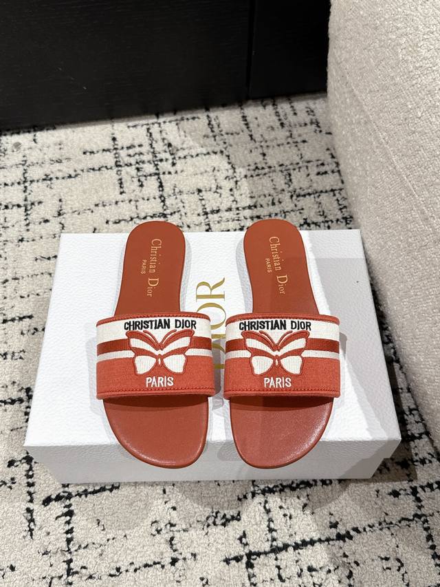 Dior 25 Dior Spring/Summer New Arrival Fairy-Style Slippers 1:1 Authentic Replic