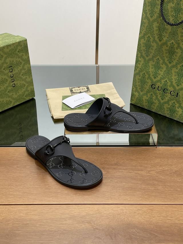 Gucci G-Logo Summer New Arrival Double G G Flat Horsebit Thong Flip-Flops Jelly