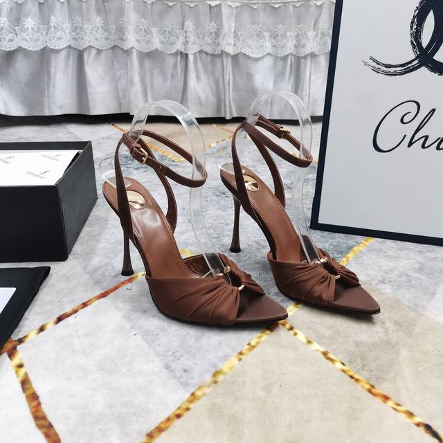 New Arrival Ysl Top-Tier High-Heel Fish-Mouth Sandals 2025 Official Website Sync