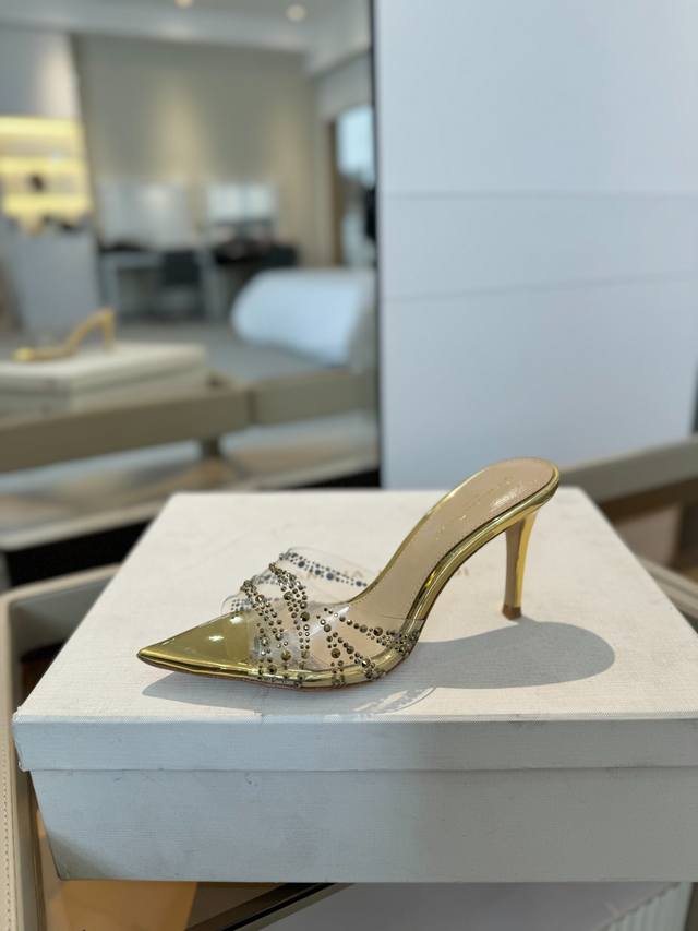 Price P: {Half-Slip With Rhinestones} Gianvito Rossi Eiko Stiletto, Effortlessly