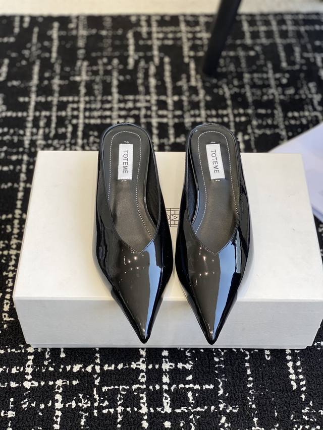 Premium Grade Toteme 25Ss Spring/Summer New Arrival Backless Sandals, Slippers,