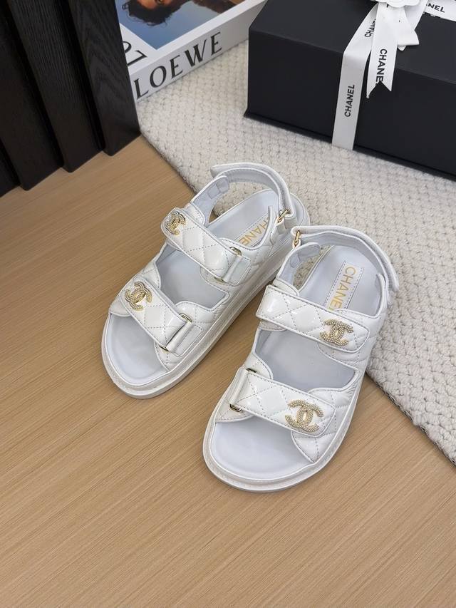 Half-Strap Sandals With Genuine Leather Sole, 30Mm Heel. Chanel 25 New Magic Tap