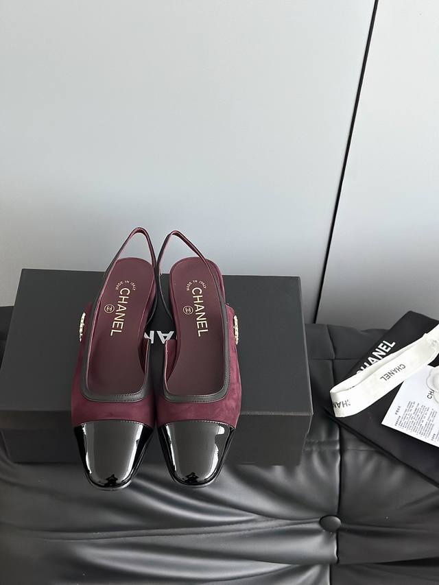 Chane*25 Latest Backless Slingback Studded Heel Sandals My Favorite Chanel Sling