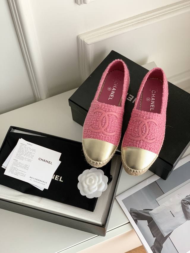 Chanel Ss New Hemp Rope Sole Fisherman Shoes Top-Tier Version Exclusive Authenti