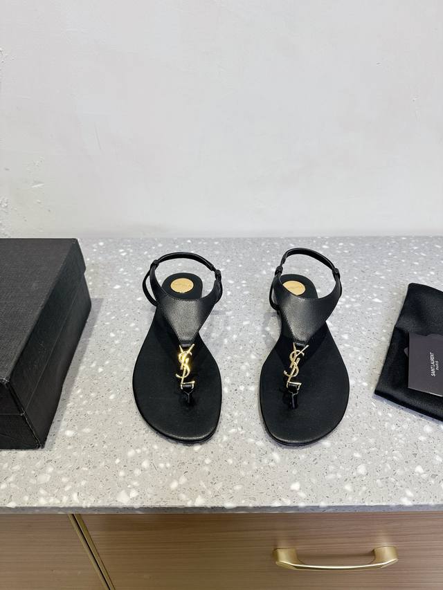 Saint Laurent Spring/Summer New Arrival Flat Thong Sandals Classic Elegant Maste