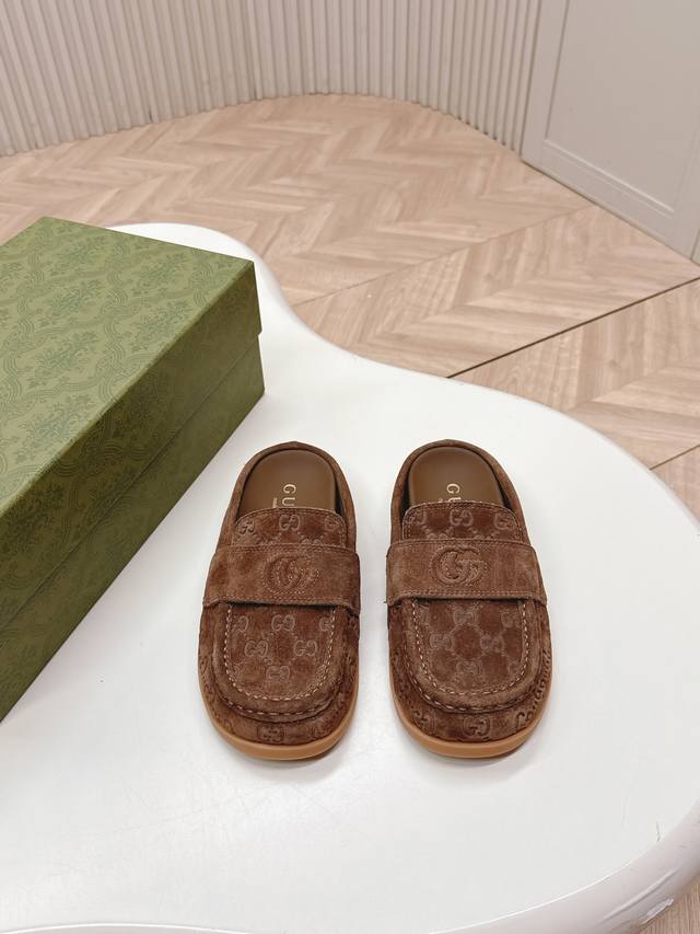 Gucci 25Ss Spring/Summer New Arrival Retro Large-Head Bag-Top Slippers, Birkenst