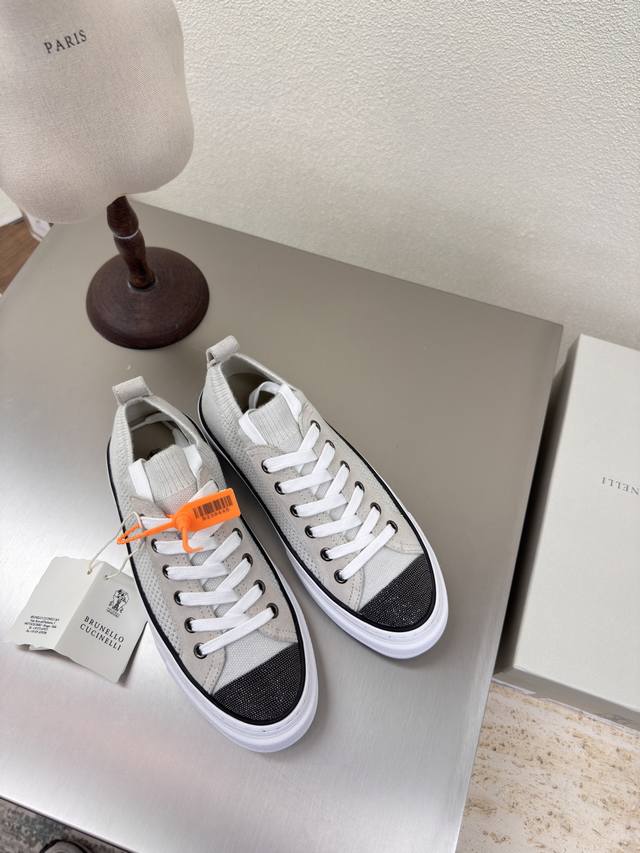 Bc Men's And Women's Brunellocucinel Off-White Flyknit Premium Materials And Exq
