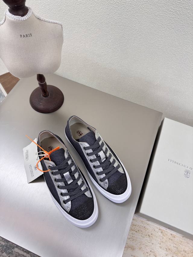 Bc Men's And Women's Brunellocucinel Light Gray Lace-Up Premium Materials And Ex