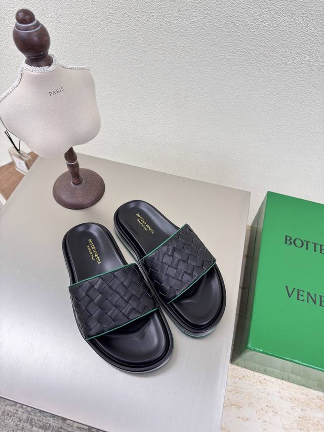 Bv Men's Handwoven Slippers, Single Pair For Trial. 15Mm Woven Single Shoe, Genu