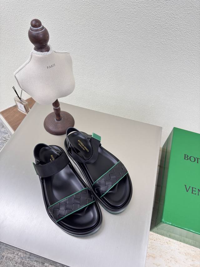Bv Men's Handwoven Sandals, Beach Sandals. 15Mm Woven Single-Sole, Genuine Leath