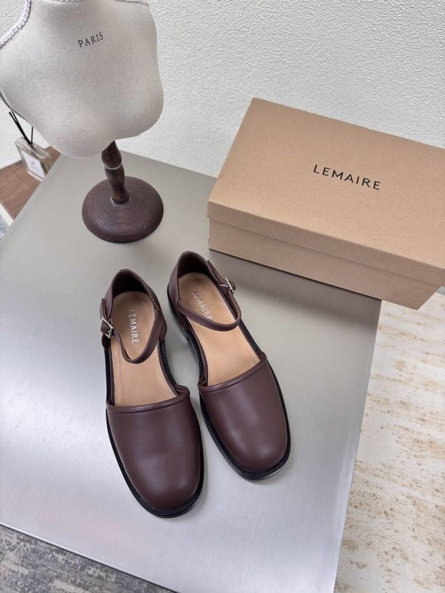 Flat Sole, Calf Leather, Saddle Strap, Open-Toe Sandal Lemaire From Paris, Franc