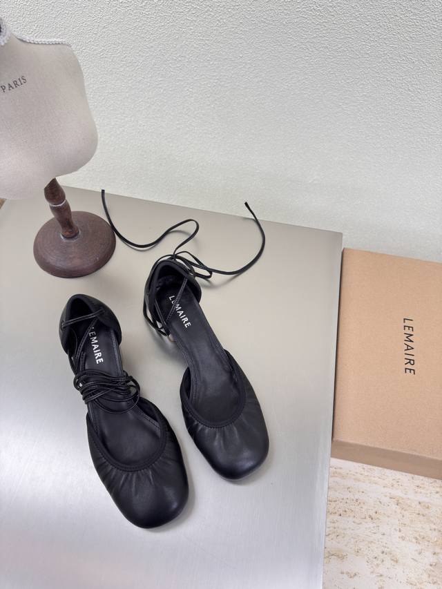 Mid-Heel Wrapped Leather Layer, Roman Straps, Lambskin Lemaire From Paris, Franc