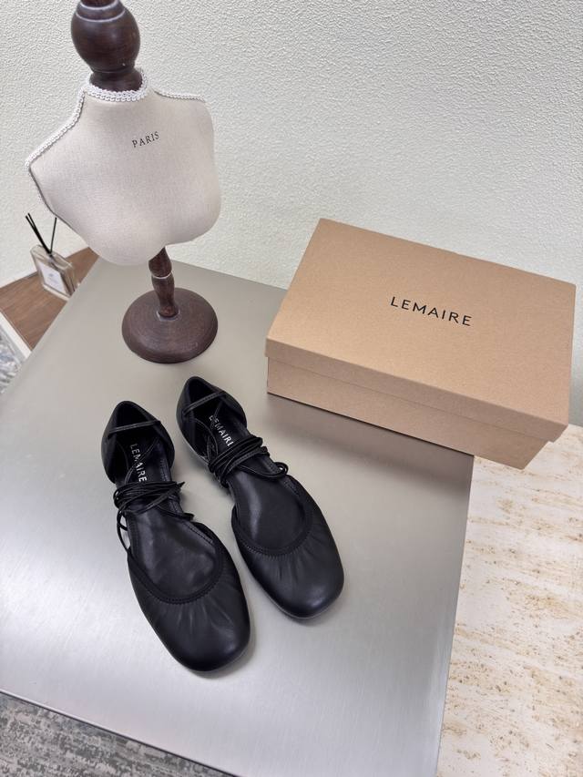Roman-Style Straps Flat Shoes In Lambskin Lemaire From Paris, France, Designer B